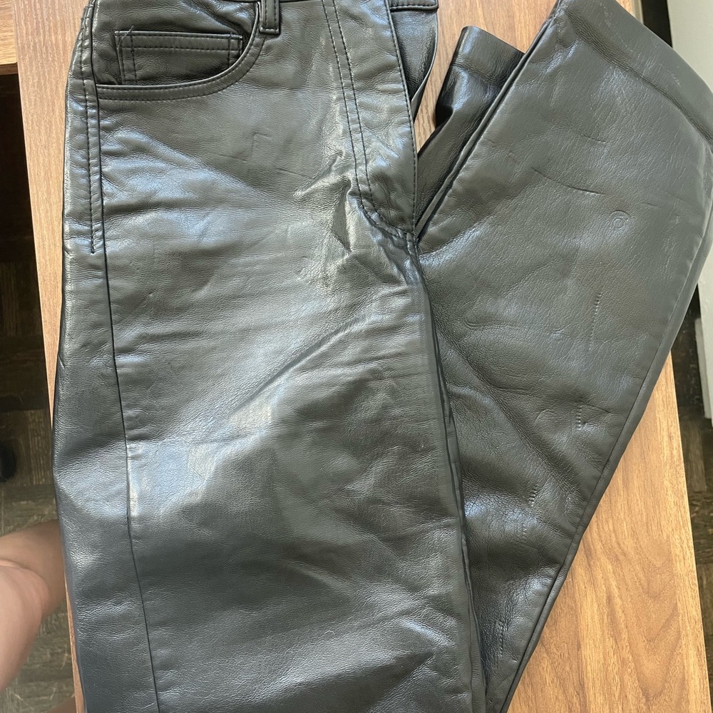 Aritzia Black Leather Pants
